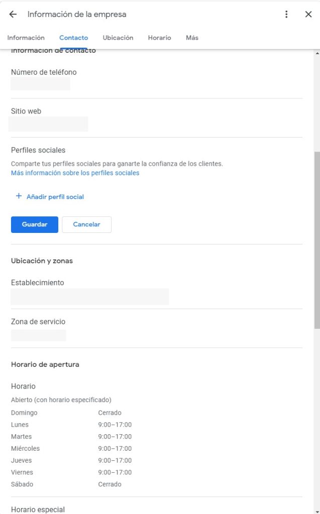 añadir redes sociales a google my business google business profile
