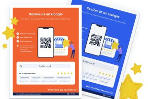 carteles de reseñas de google